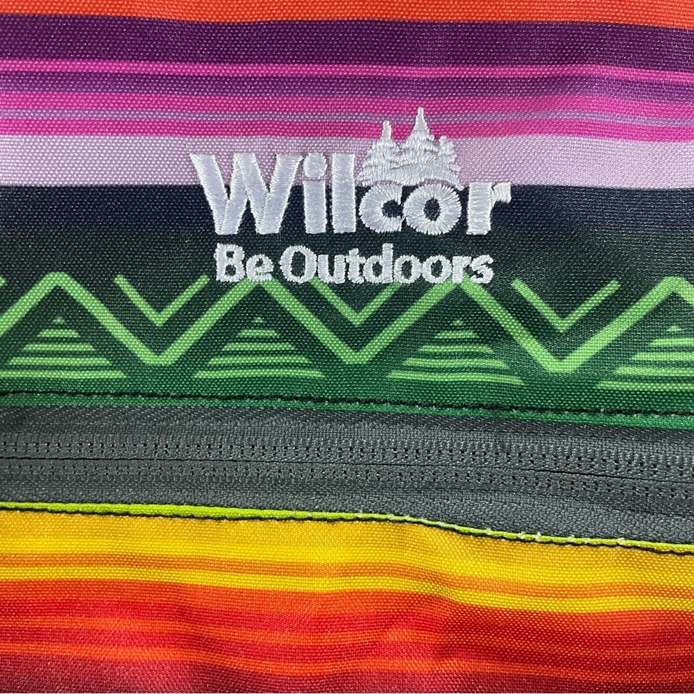 Wilcor Be Outdoors Baja Pocket Fold Pack Rainbow Backpack Mesh Detail - Picture 4 of 9